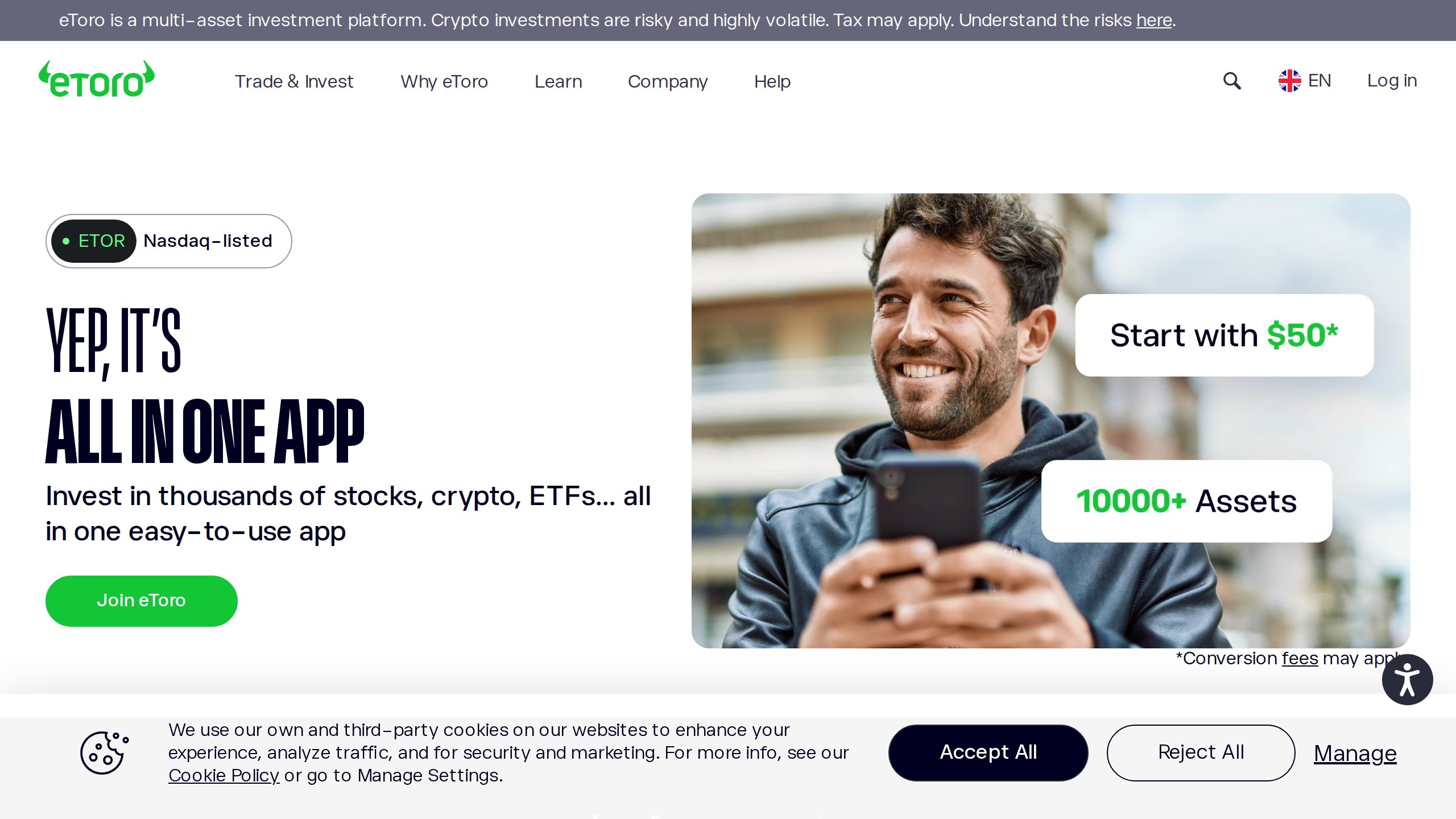 eToro piattaforma